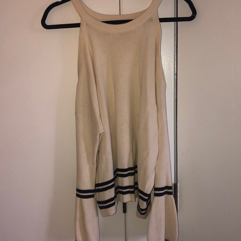 Anthropology Cream Sweater Size M
